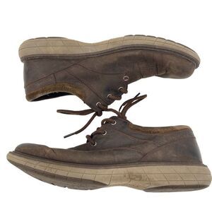 Merrell Mens Oxford Shoes World Vue Lace Up Leather J94355 Brown Size 10